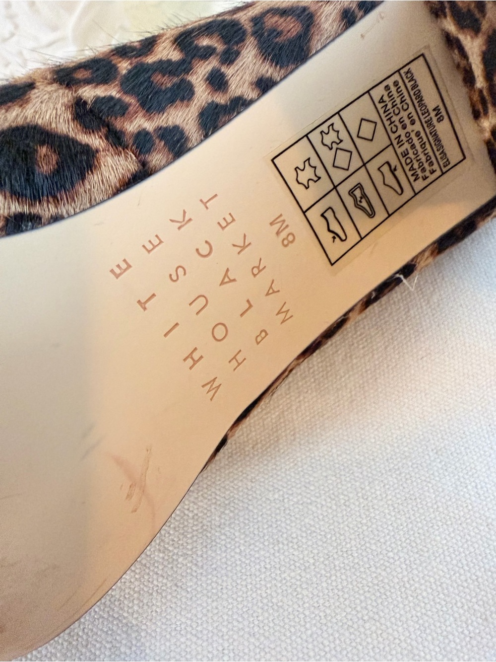 White House Black Market Leopard Print Pointed Block Heel Pumps - Brown/Black - Picture 3 of 6